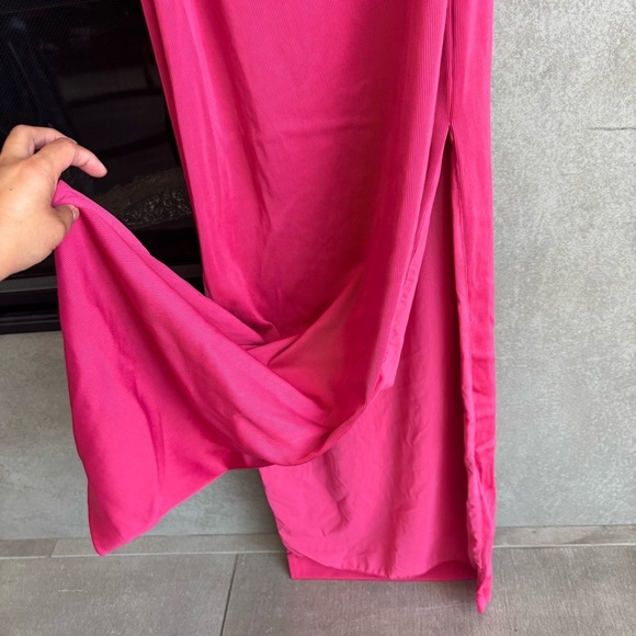 NWOT NBD Titan Gown in Fuchsia Side Cut Out Maxi Dress, Size S - Picture 11 of 16